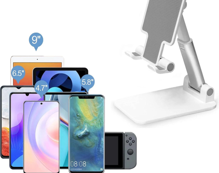 PROMOÇÃO! Suporte Para Celular e Tablet Dobrável Portátil Ajustável Apoio Mesa